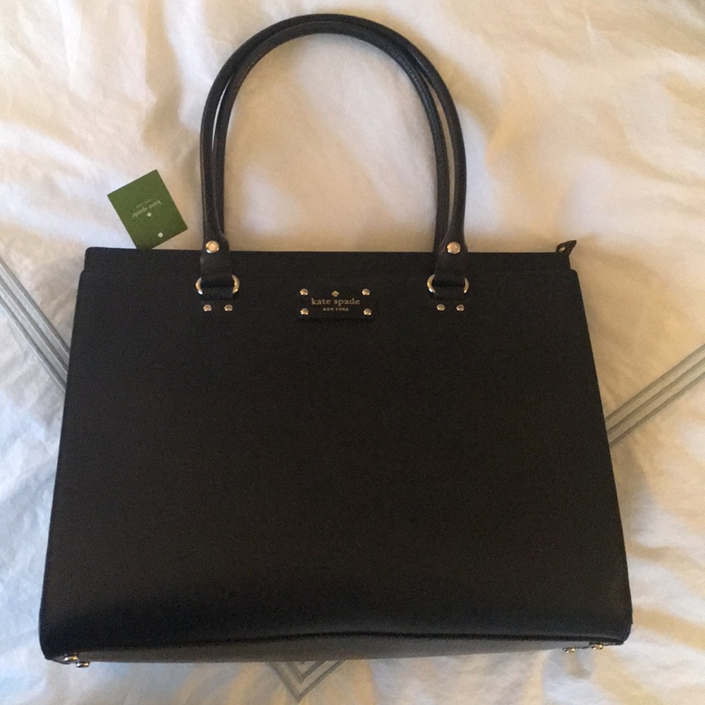 Oversized black Kate Spade bag
